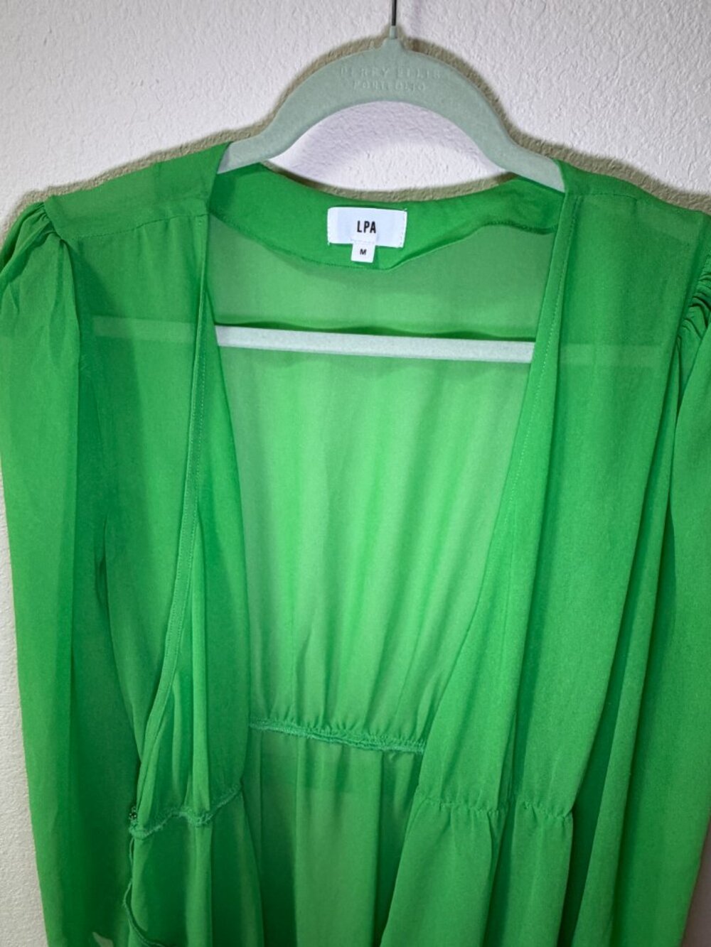 LPA Emerald Green Ruffle Duster | Revolve | Size Medium - Picture 3 of 7
